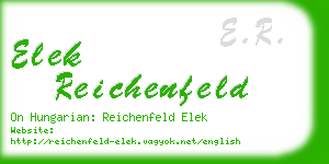 elek reichenfeld business card